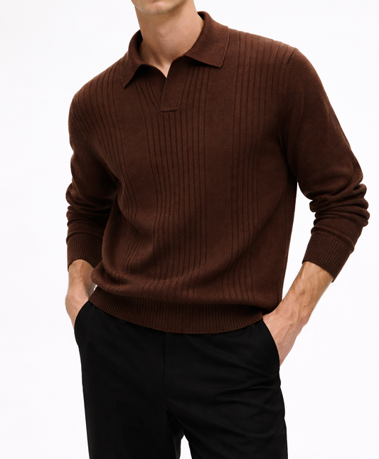 Men’s Knit Polo Sweater
