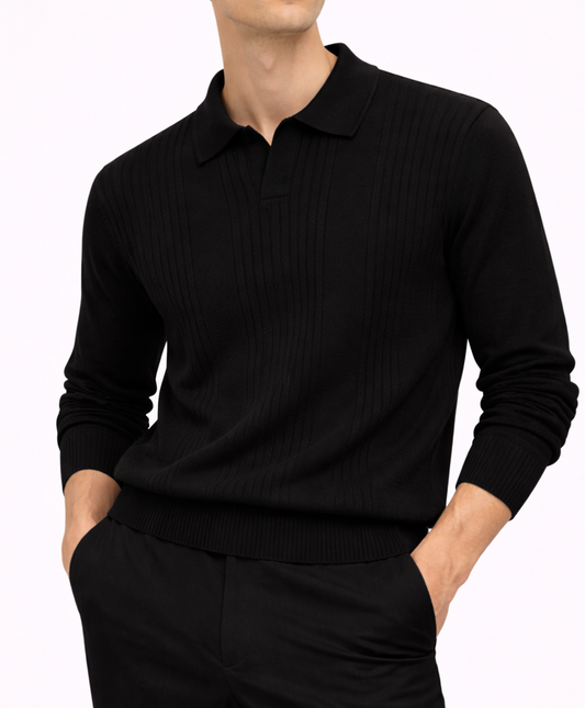 Men’s Knit Polo Sweater