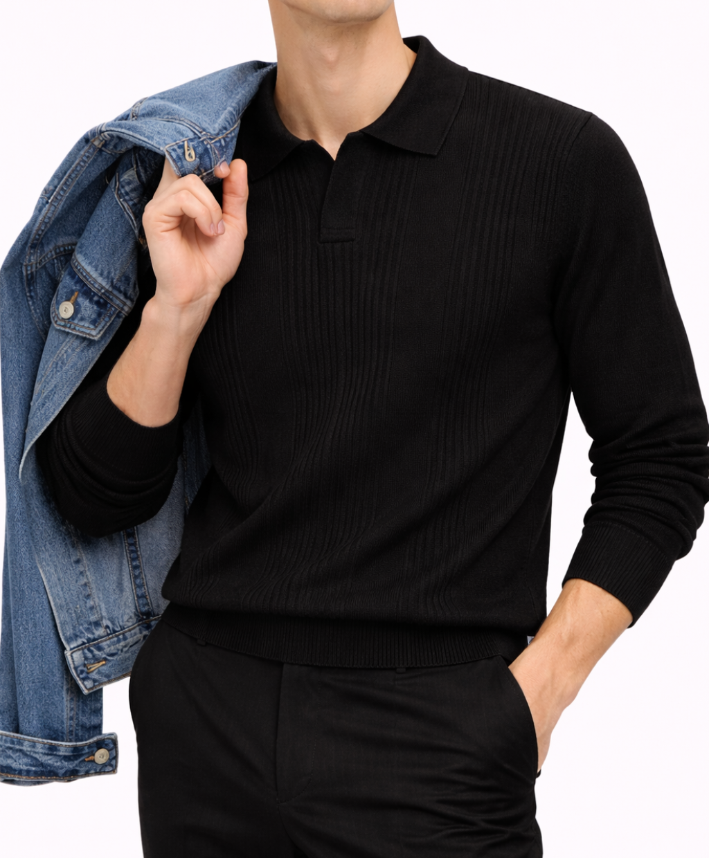 Men’s Knit Polo Sweater